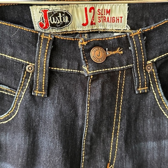 Justin Boots Men’s J2 Slim Straight 31x36 Jeans - Picture 7 of 16